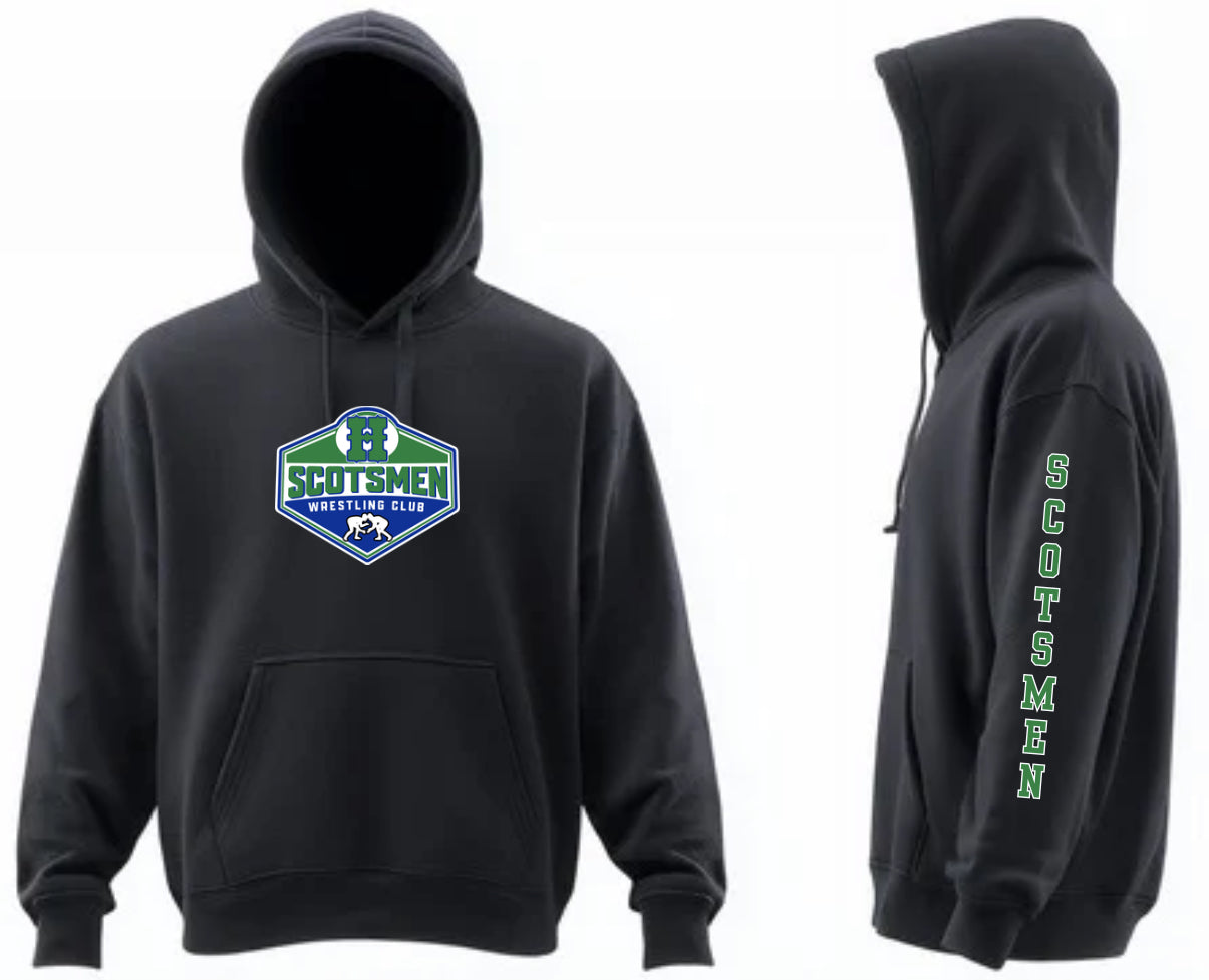 Scotsmen Wrestling Pull Over Hoodie