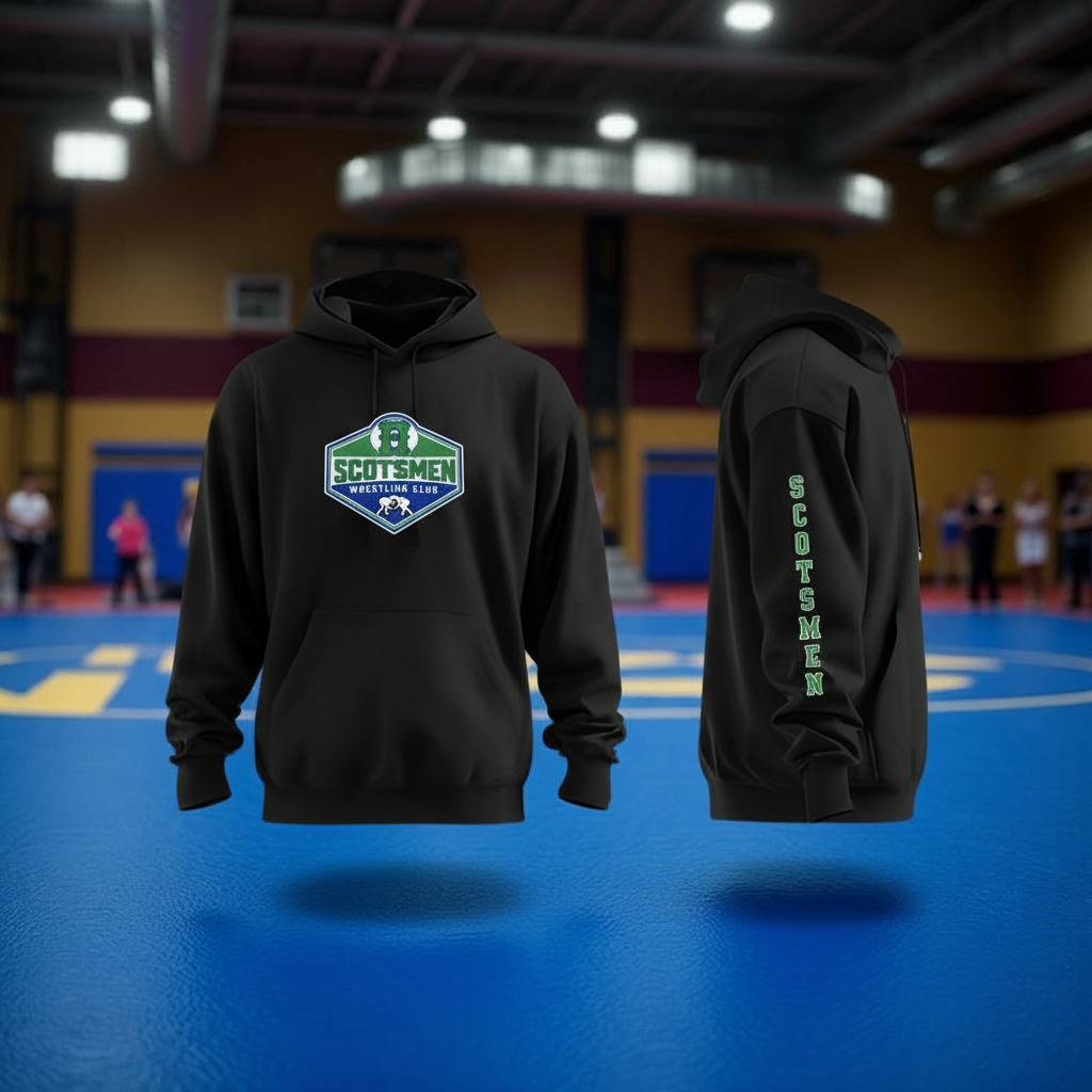 Scotsmen Wrestling Pull Over Hoodie